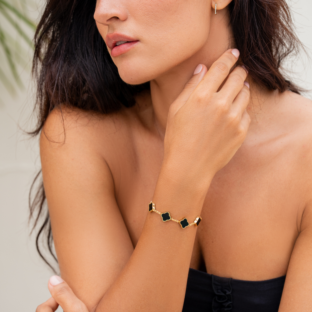 Celine Clover Bracelet - Gold