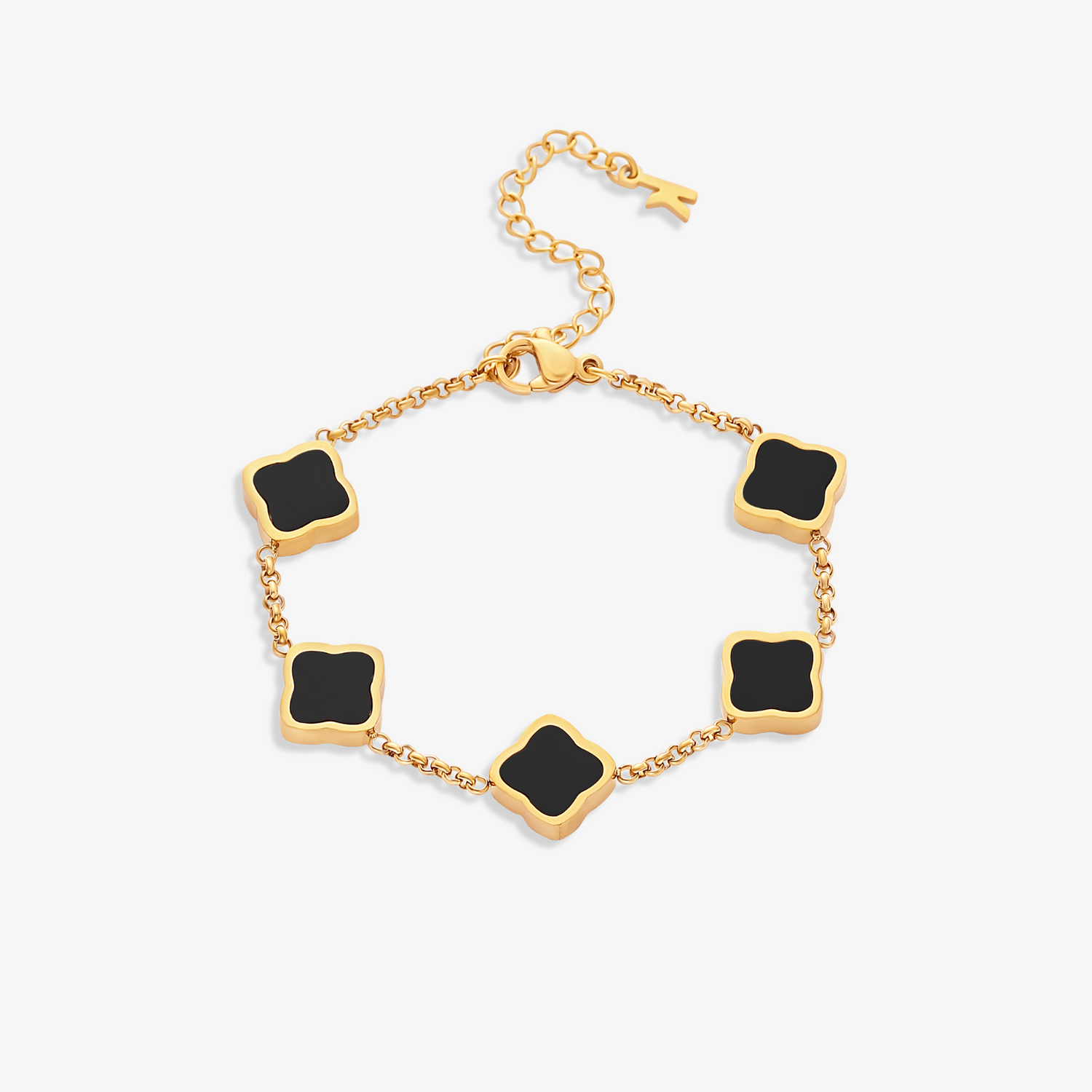 Celine Clover Bracelet - Black