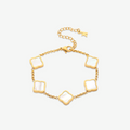 Celine Clover Bracelet - White