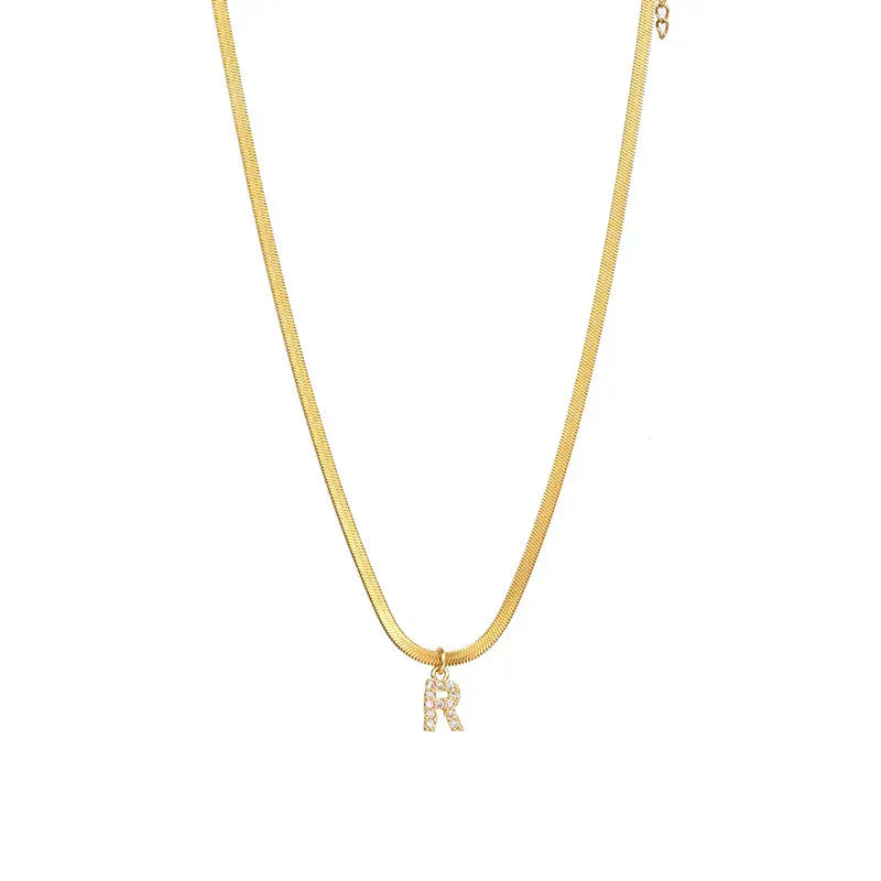 Melly Initial Herringbone Necklace (Bundle)